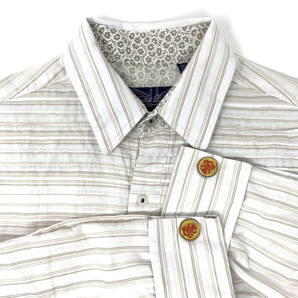 English Laundry Other - English Laundry Hand Sewn Beige‎ Long Sleeve Button Up Men's Shirt Size L
